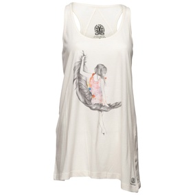 Girl On Feather Tank Top Women coco M