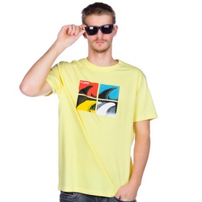 Quad Tee SS light yellow L